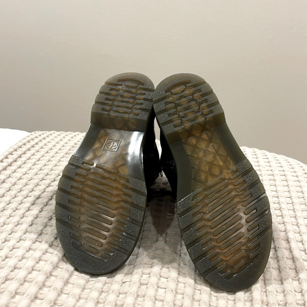 Kids Doc Martens Black Leather Boots (Big-Girls) - Picture 3 of 4